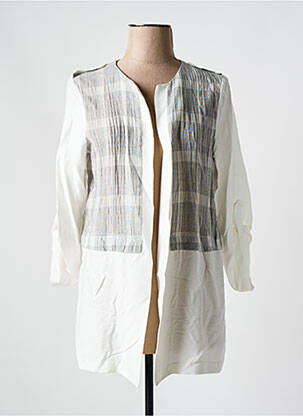 Veste casual col rond gris MERI & ESCA femme