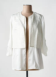 Veste casual col rond blanc MERI & ESCA femme