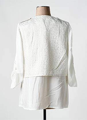 Veste casual col rond blanc MERI & ESCA femme