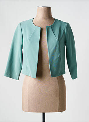 Boléro col rond vert COULEURS DU TEMPS femme