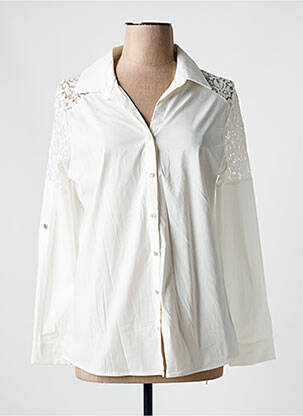 Chemisier coupe cintrée manches longues blanc MERI & ESCA femme