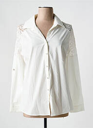 Chemisier coupe cintrée manches longues blanc MERI & ESCA femme