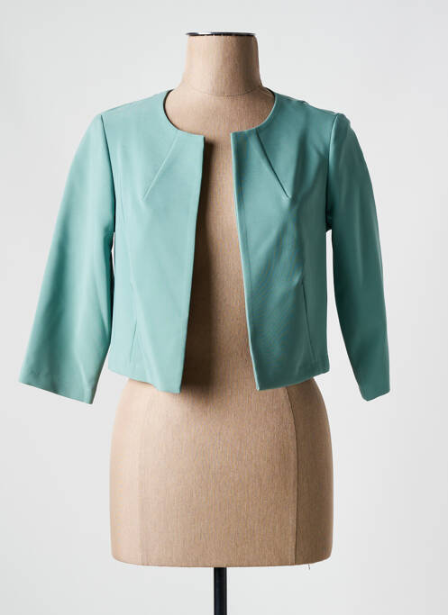 Boléro col rond vert COULEURS DU TEMPS femme