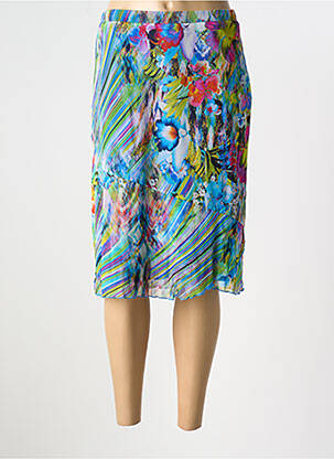 Jupe mi-longue bleu GUY DUBOUIS pour femme