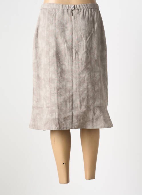 Jupe mi-longue beige GUY DUBOUIS pour femme