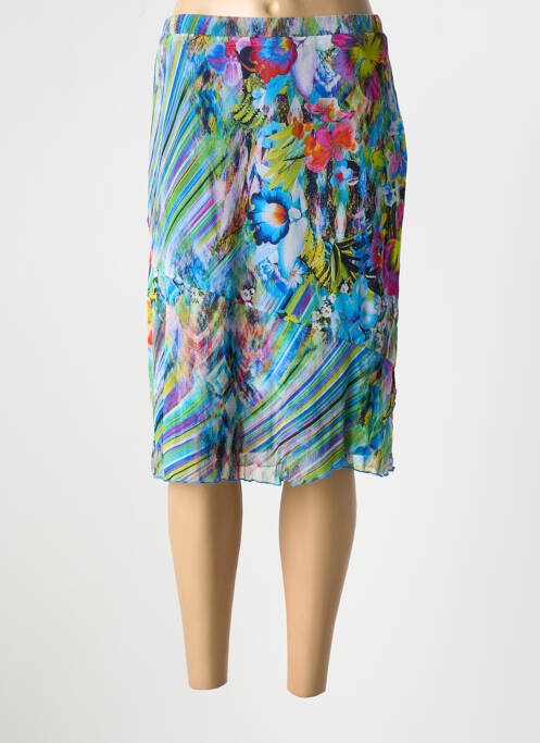 Jupe mi-longue bleu GUY DUBOUIS pour femme