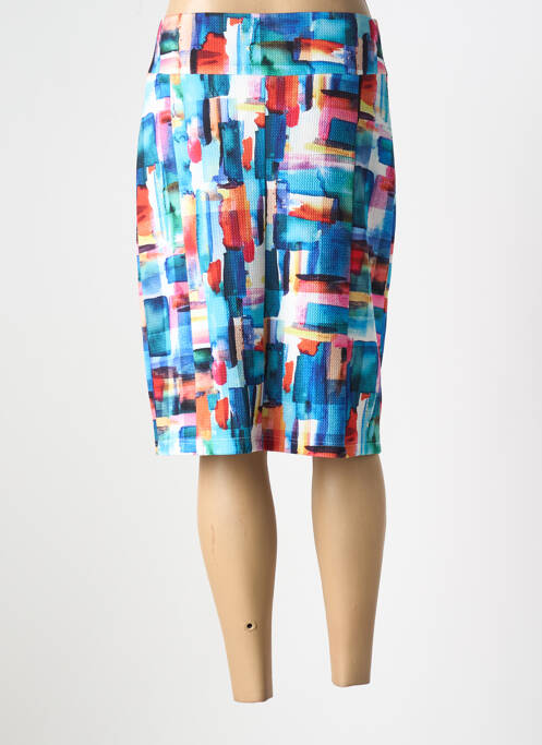 Jupe mi-longue bleu GUY DUBOUIS pour femme