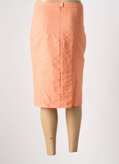 Jupe mi-longue orange GUY DUBOUIS pour femme