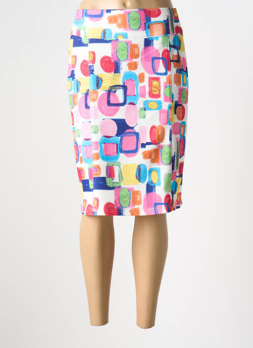 Jupe mi-longue rose GUY DUBOUIS pour femme