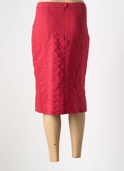 Jupe mi-longue rouge GUY DUBOUIS pour femme