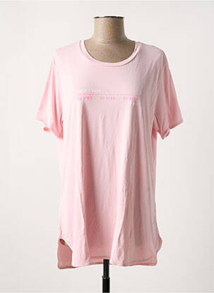 T-shirt coupe droite manches courtes rose ALTO GIRO femme