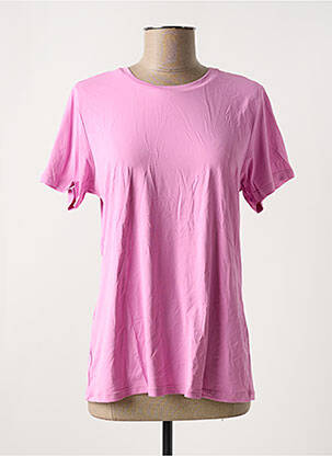 T-shirt coupe droite manches courtes rose ALTO GIRO femme