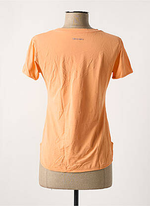 T-shirt col v manches courtes orange ALTO GIRO femme