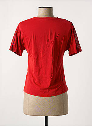 T-shirt coupe cintrée manches courtes rouge ALTO GIRO femme