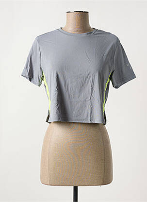 T-shirt coupe cintrée manches courtes gris ALTO GIRO femme