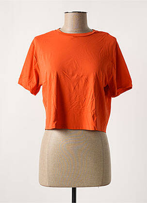 T-shirt coupe cintrée manches courtes orange ALTO GIRO femme