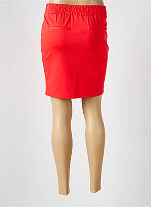 Jupe courte coupe droite rouge ICHI femme