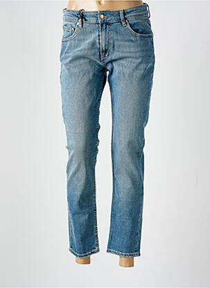 Jeans coupe slim fermeture zippée sous rabat boutonné bleu LOLA ESPELETA femme