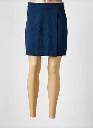 Jupe courte bleu ICHI pour femme