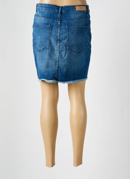 Jupe courte bleu ICHI pour femme