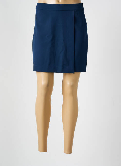 Jupe courte bleu ICHI pour femme