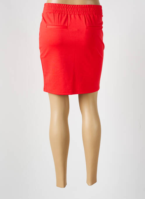 Jupe courte rouge ICHI pour femme