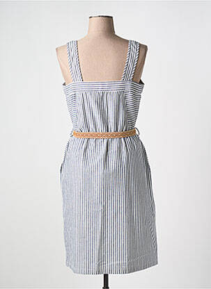 Robe mi-longue imprimé fantaisie fines bretelles bleu LOLA ESPELETA femme