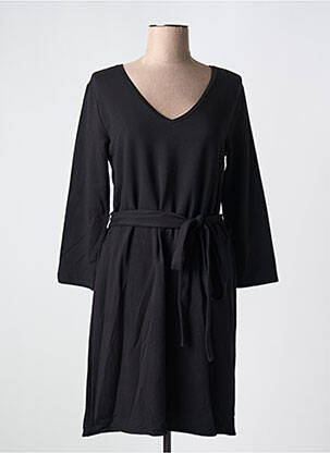 Robe mi-longue manches longues manches longues noir LOLA ESPELETA femme