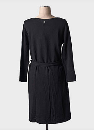 Robe mi-longue manches longues manches longues noir LOLA ESPELETA femme