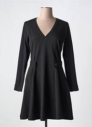 Robe mi-longue manches longues manches longues noir LOLA ESPELETA femme