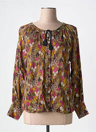 Chemisier imprimé fleurs manches longues marron LOLA ESPELETA femme