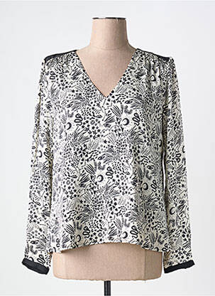 Blouse imprimé fantaisie manches longues blanc LOLA ESPELETA femme