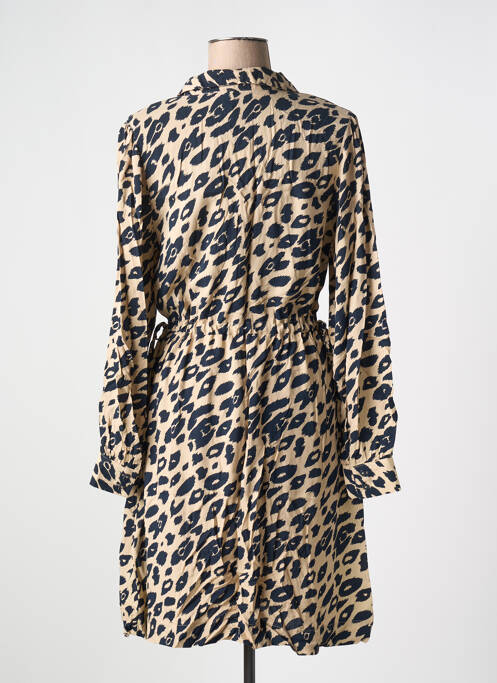 Robe mi-longue beige ICHI pour femme