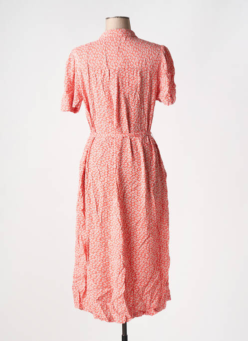 Robe mi-longue orange ICHI pour femme