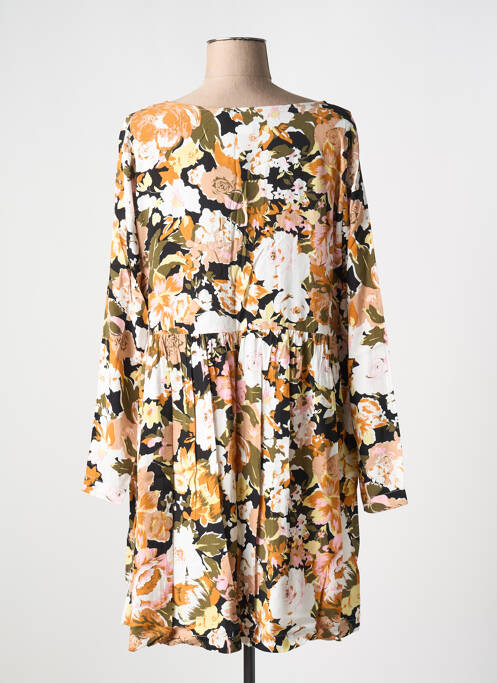 Robe mi-longue orange ICHI pour femme