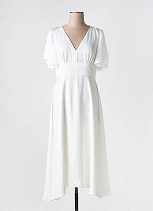 Robe longue manches courtes manches courtes blanc ARGGIDO femme