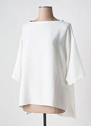 Top col rond manches 3/4 blanc PRONOVIAS femme