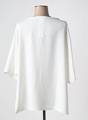 Top tissage crêpe manches 3/4 blanc PRONOVIAS femme