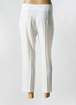 Pantalon 7/8 fermeture zippée sous rabat boutonné blanc EDAS femme