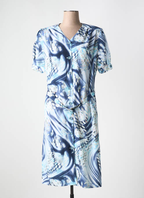Robe mi-longue bleu FRANCE RIVOIRE pour femme