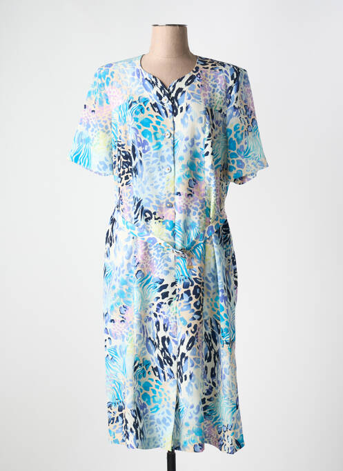 Robe mi-longue bleu FRANCE RIVOIRE pour femme