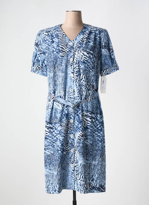 Robe mi-longue bleu FRANCE RIVOIRE pour femme