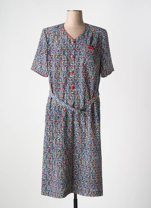 Robe mi-longue bleu GUY DUBOUIS pour femme