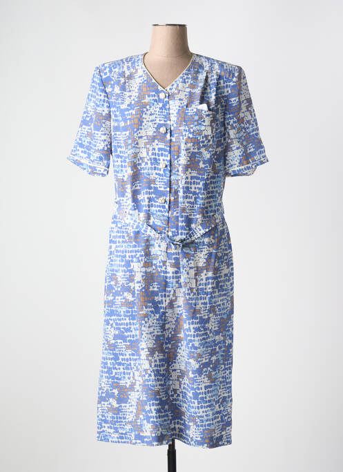 Robe mi-longue bleu GUY DUBOUIS pour femme