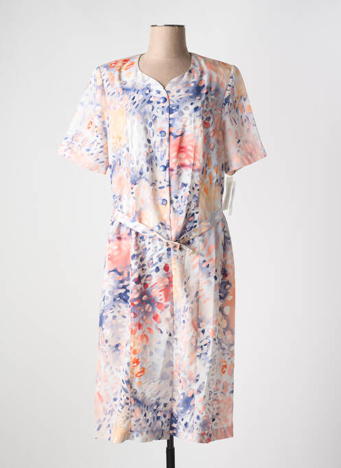 Robe mi-longue orange FRANCE RIVOIRE pour femme