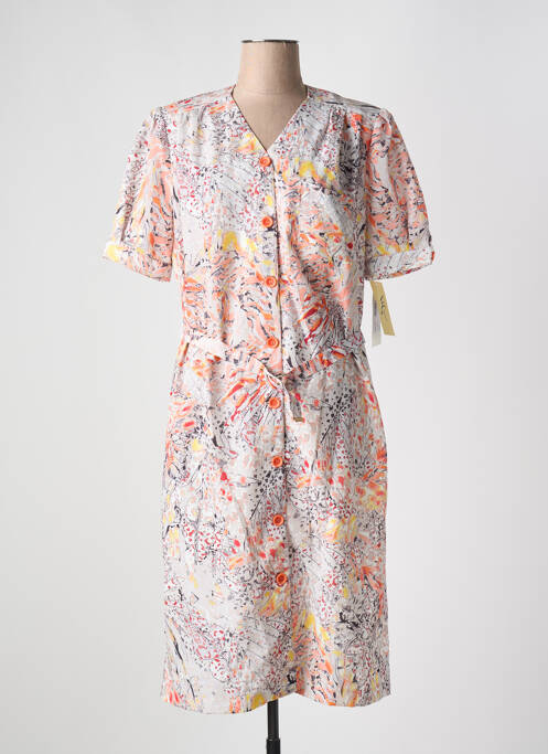 Robe mi-longue orange FRANCE RIVOIRE pour femme