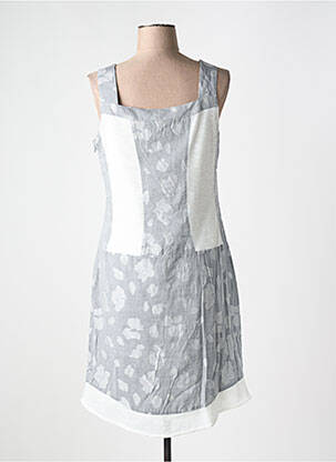 Robe mi-longue imprimé fantaisie sans manche gris MERI & ESCA femme
