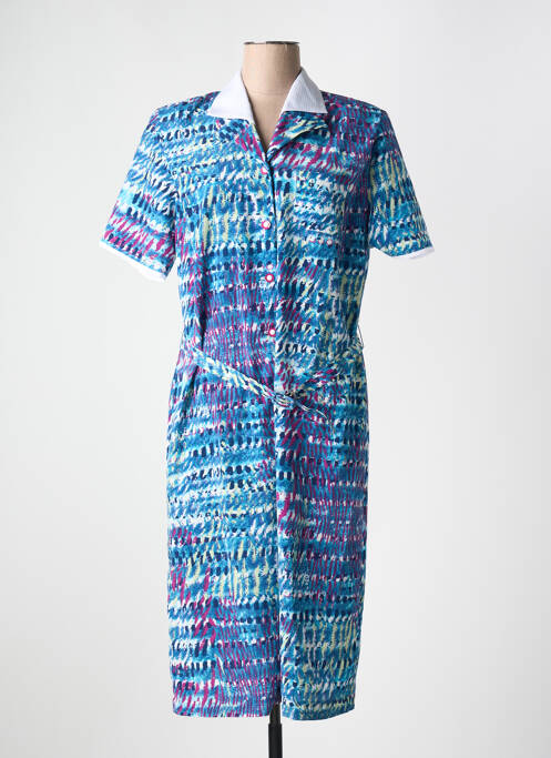 Robe mi-longue bleu FRANCE RIVOIRE pour femme