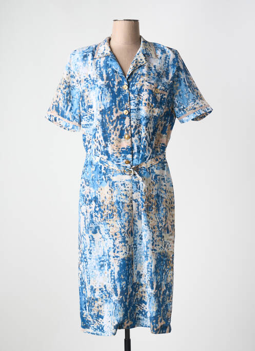 Robe mi-longue bleu FRANCE RIVOIRE pour femme