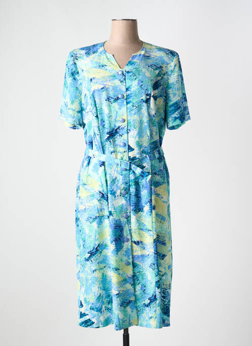 Robe mi-longue bleu GUY DUBOUIS pour femme